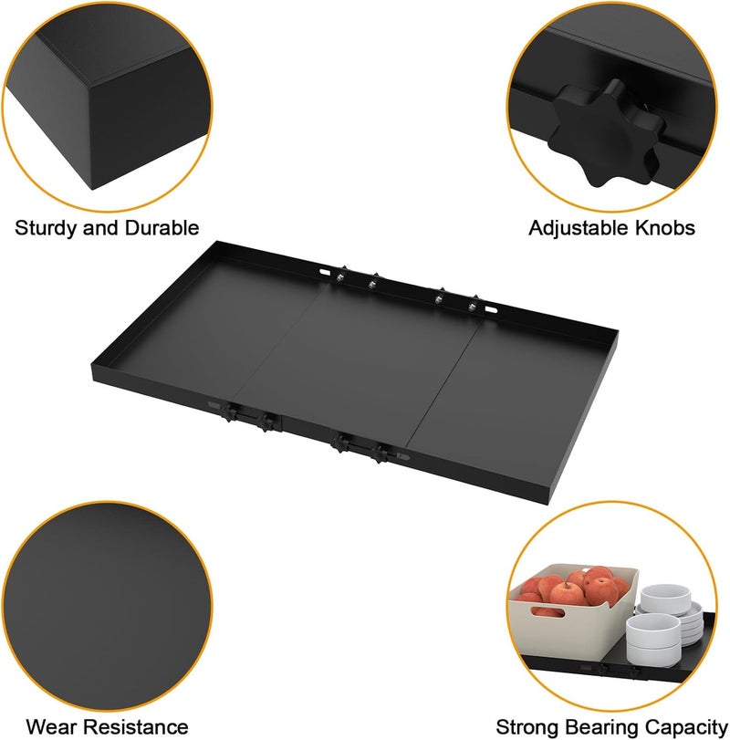 BBQ-PLUS Adjustable Grill Storage Shelf for Traeger Pro Series 22 and 575 Pellet Grills Accessories,Metal Bottom Shelf for Traeger Ironwood 650 to Add More Storage Space - Image 4